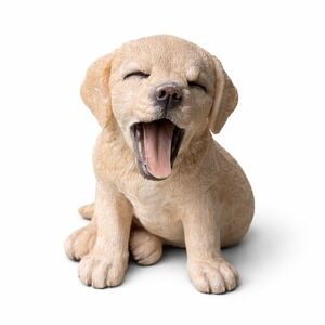 Vintage Country Artists Golden Labrador Puppy Yawning Figurine Yellow Lab Dog